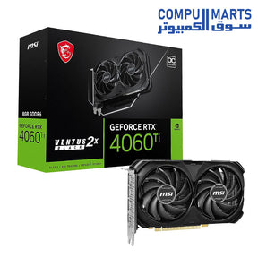 RTX 4060 TI-GRAPHIC CARDS-MSI-Ventus-2X-OC-8GB-GDDR6