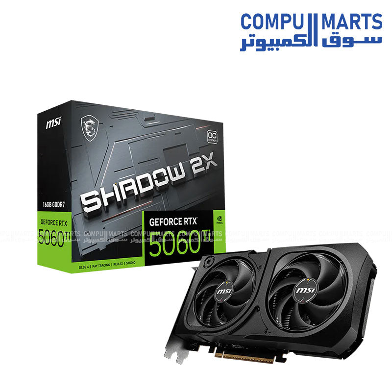 GPU MSI RTX 5060 TI 16G SHADOW 2X OC PLUS