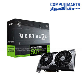 MSI GeForce RTX 5070 VENTUS 2X OC 12GB GDDR7 Graphics Card Black
