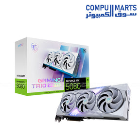 MSI GeForce RTX 5080 GAMING TRIO OC WHITE 16GB GDDR7 Graphics Card