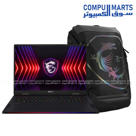 MSI Raider 18 HX AI A2XWJG-2268 – Gaming Laptop – MSI – Ultra 9 285HX – RTX 5090 8GB – 18 inch 4K Mini LED 120Hz – Titanium Dark Gray

