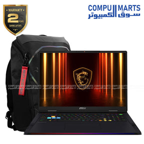 MSI Raider 18 HX AI A2XWJG-2268 – Gaming Laptop – MSI – Ultra 9 285HX – RTX 5090 8GB – 18 inch 4K Mini LED 120Hz – Titanium Dark Gray
