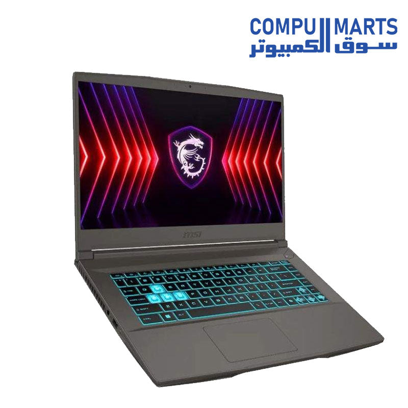 MSI Thin A15 B7VE Gaming Laptop – AMD Ryzen 7 7735HS, NVIDIA GeForce RTX 4050 6GB, 15.6" FHD Display, 16GB DDR5 RAM, 512GB SSD, DOS, Black