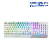 MSI Vigor GK30 RGB Gaming Keyboard with Mechanical-Like Switches and Water Resistance – Ideal for Gaming Setups in Egypt