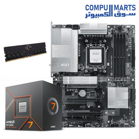 MSI B850-P PRO – Motherboard – MSI – AMD Ryzen 7 8700F – Free Lexar DDR5 5600MHz RAM – Performance Gaming Bundle