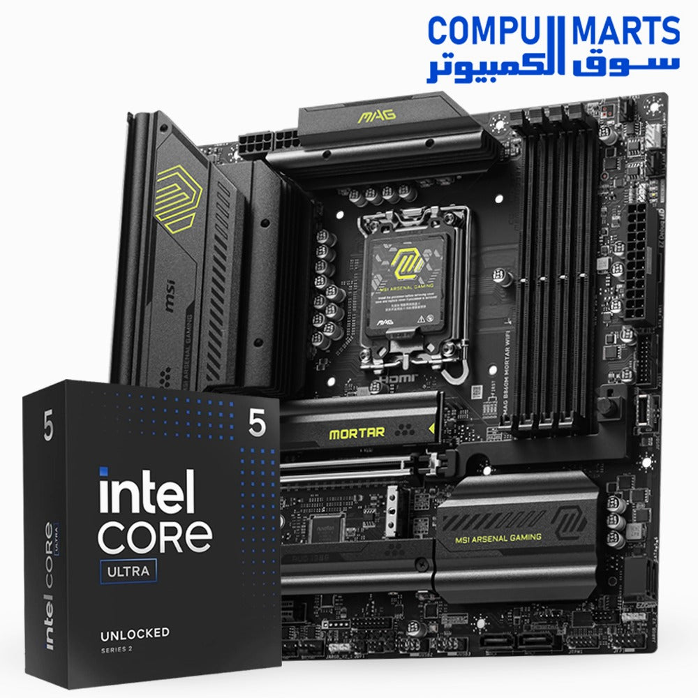 MSI MAG B860M MORTAR WIFI – motherboard bundle – MSI – Intel Core Ultra 5 245K gaming platform