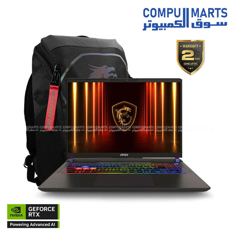 MSI Vector 16 HX AI (A2XWHG) 16 QHD+ 240 Hz Core Ultra 7 255HX / RTX 5070 Ti 12GB 16 GB DDR5-5600 1TB SSD Cosmos Gray