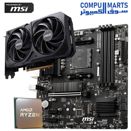 MSI Gaming Build – Ryzen 7 5700X – RTX 5060 Shadow 2X – B550 PRO-VDH MAX – Compumarts Egypt