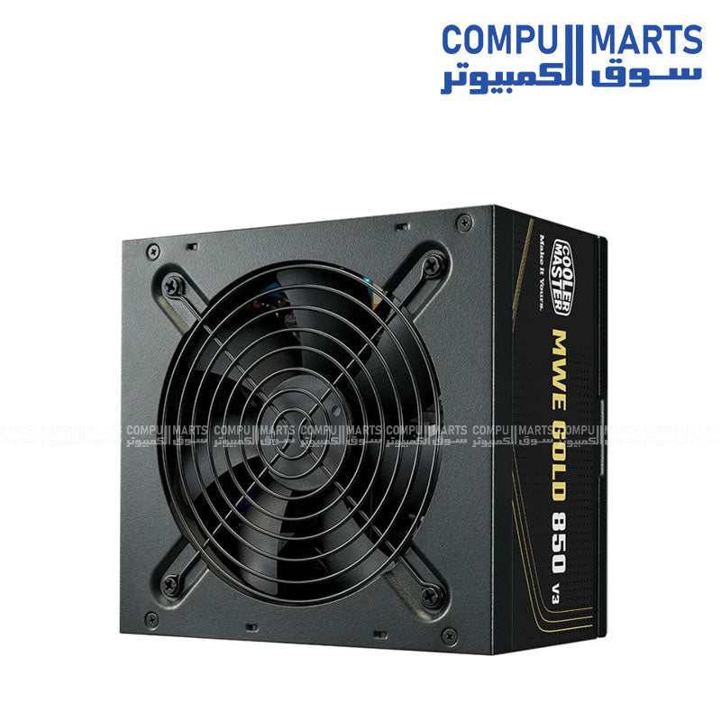 MWE Gold 850 V3 NM FR A/EU Cord 80 PLUS Gold Non Modular ATX Power Supply ATX 12V Ver. 3.1 Active PFC 120mm HDB Fan 850W