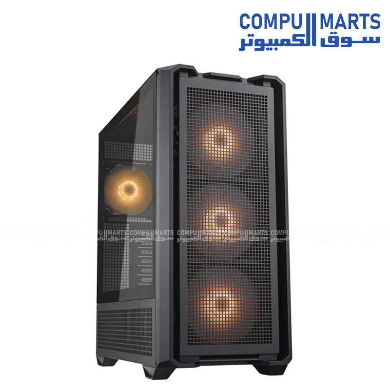 Cougar MX600 RGB Full Tower Black Case with 4 x ARGB Fans - Black