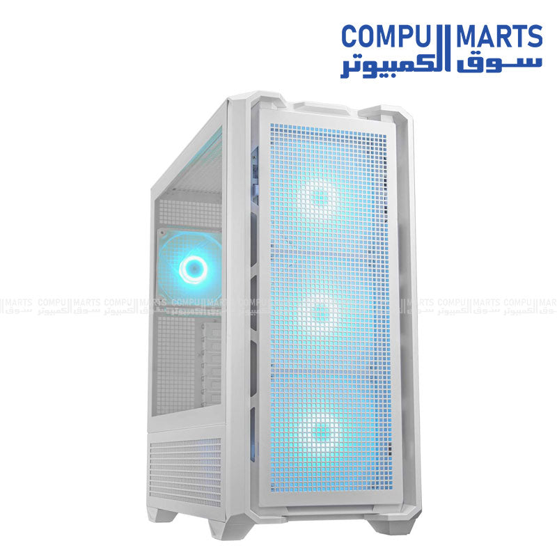 Cougar MX600 RGB Full Tower Black Gaming Case with 4 ARGB Fans and Tempered Glass Side Panel – Ideal for High-End PC Builds in Egypt

