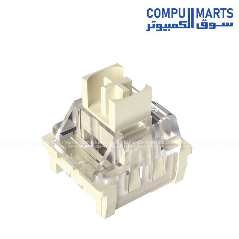 MageGee White Elephant Ivory White Linear Mechanical Keyboard Switches 110 PCS Set 3-Pin Pre-Lubed 40gf Gaming Switches