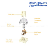 MageGee White Elephant Ivory White Linear Mechanical Keyboard Switches 110 PCS Set 3-Pin Pre-Lubed 40gf Gaming Switches