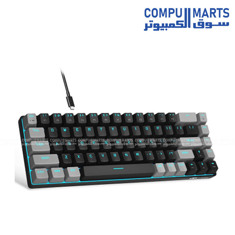 MAGEGEE SKY98 mechanical gaming keyboard with 99 keys RGB backlit wired detachable cable Dark Elf available in Egypt