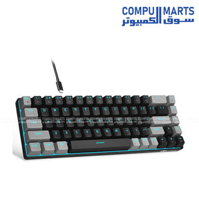 MAGEGEE SKY98 mechanical gaming keyboard with 99 keys RGB backlit wired detachable cable Dark Elf available in Egypt
