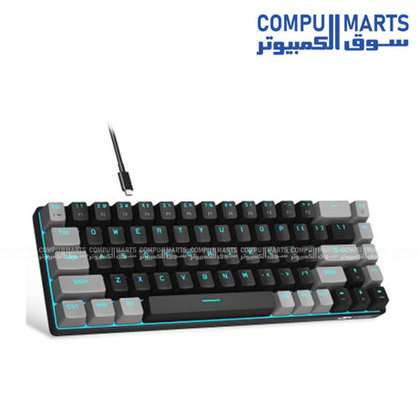 MAGEGEE SKY98 mechanical gaming keyboard with 99 keys RGB backlit wired detachable cable Dark Elf available in Egypt