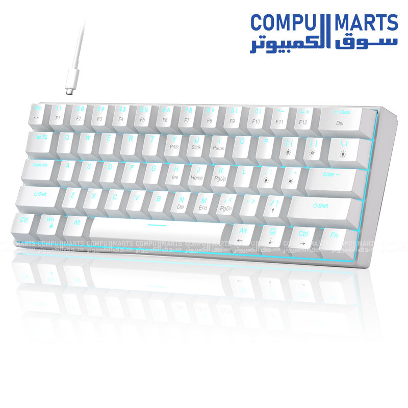 MageGee STAR61 wired mechanical keyboard with 61 keys 60 percent layout and hot swap support available in Egypt