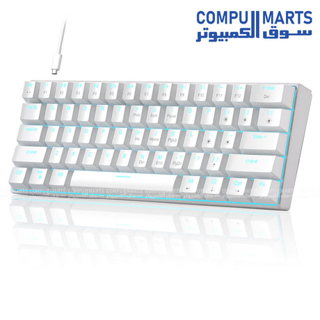 MageGee STAR61 wired mechanical keyboard with 61 keys 60 percent layout and hot swap support available in Egypt