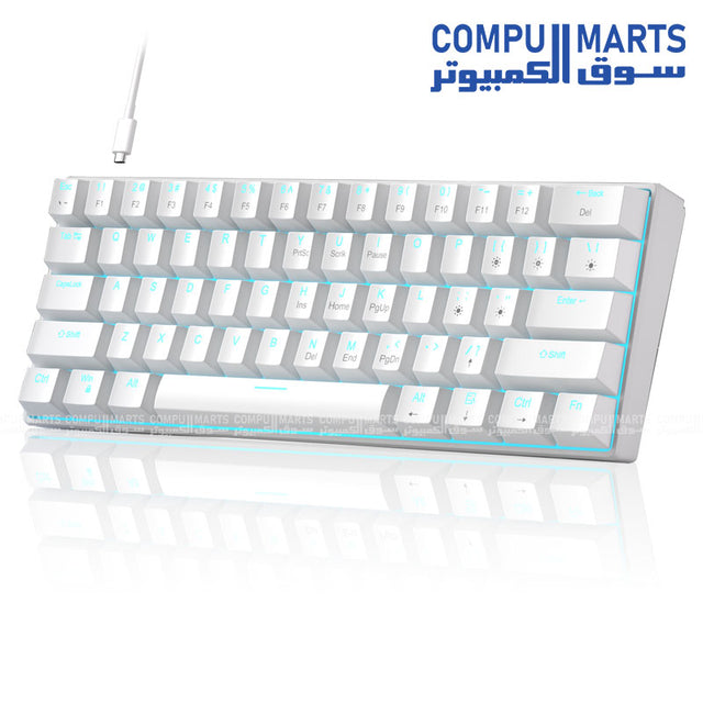 MageGee STAR61 wired mechanical keyboard with 61 keys 60 percent layout and hot swap support available in Egypt