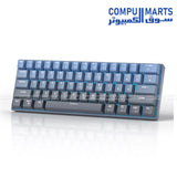 MageGee 61 key wired keyboard with ABS double-shot keycaps and N-key rollover from Compumarts Egypt