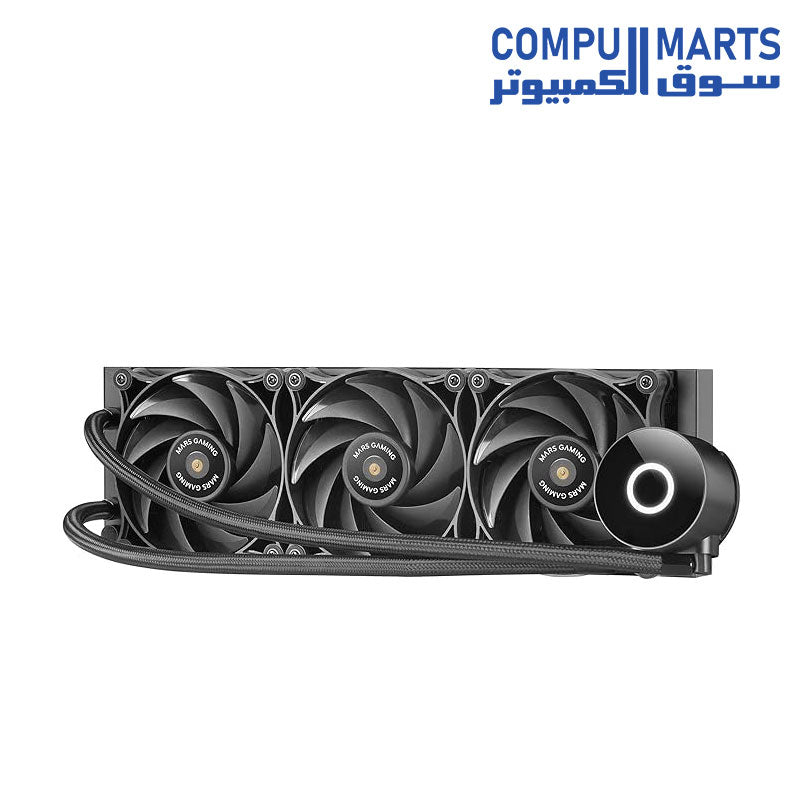 Produktbild von Mars Gaming ML-VisionPro360 AIO Flüssigkeitskühlung TDP 600W 3x ARGB-Lüfter Schwarzer Bildschirm