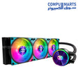 MasterLiquid PL360 Flux 30th Anniversary Edition liquid cooler with 360 radiator size, Addressable Gen 2 RGB fans, black exterior color, and support for Intel and AMD CPU sockets