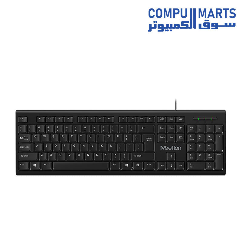 MeeTion MT-K100 USB Standard Wired Keyboard – Compumarts Egypt