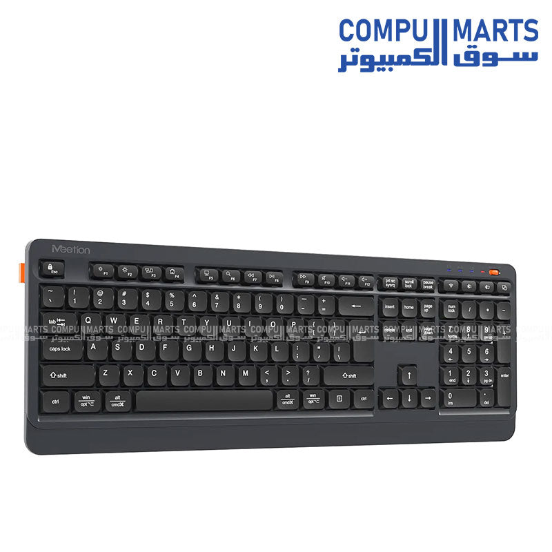 Meetion BTK530 Streamlined Wireless Bluetooth Dual Mode Rechargeable Arabic Keyboard with 2.4G and Bluetooth two channels