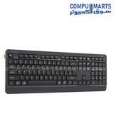 Meetion BTK530 Streamlined Wireless Bluetooth Dual Mode Rechargeable Arabic Keyboard with 2.4G and Bluetooth two channels