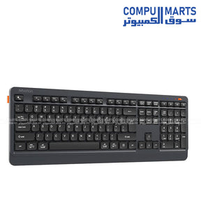 Meetion BTK530 Streamlined Wireless Bluetooth Dual Mode Rechargeable Arabic Keyboard with 2.4G and Bluetooth two channels