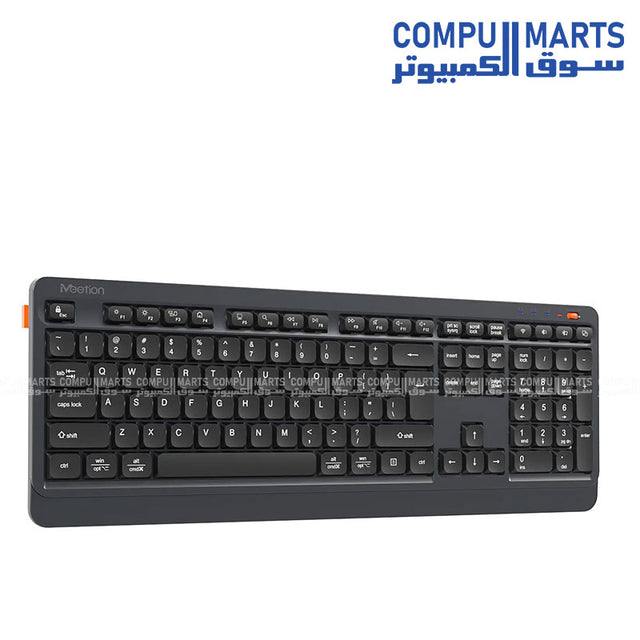 Meetion BTK530 Streamlined Wireless Bluetooth Dual Mode Rechargeable Arabic Keyboard with 2.4G and Bluetooth two channels
