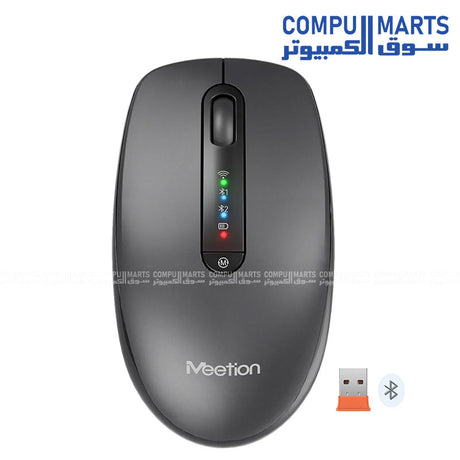 Meetion BTM100R wireless mouse with 2.4G and Bluetooth dual mode connectivity and 3200 DPI