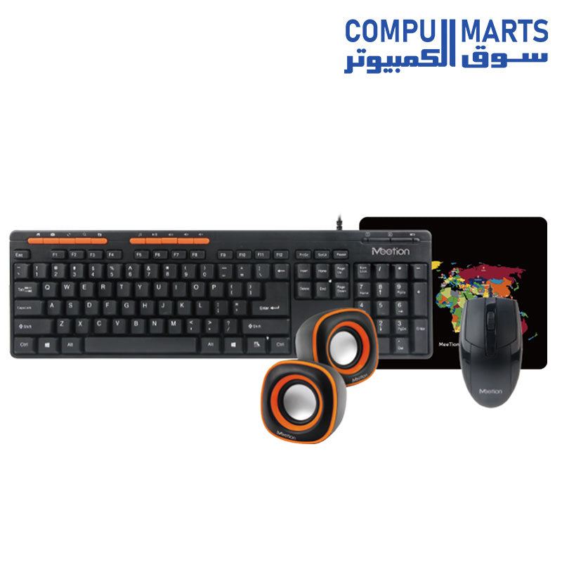Meetion C105 Keyboard, Mouse, Speaker & Mouse Pad 4-1 Combo