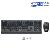 Meetion C2000 keyboard and mouse combo with 12 multimedia shortcuts and rechargeable operation