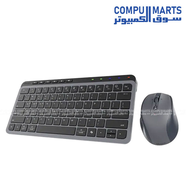 Meetion CW310 Dual Mode Wireless and Bluetooth Rechargeable Arabic Keyboard and Mouse Combo