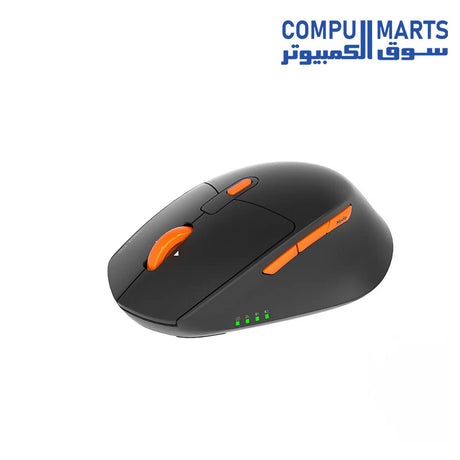 : Side angle view of the Meetion Director A2 dual-mode keyboard and mouse combo available at Compumarts Egypt