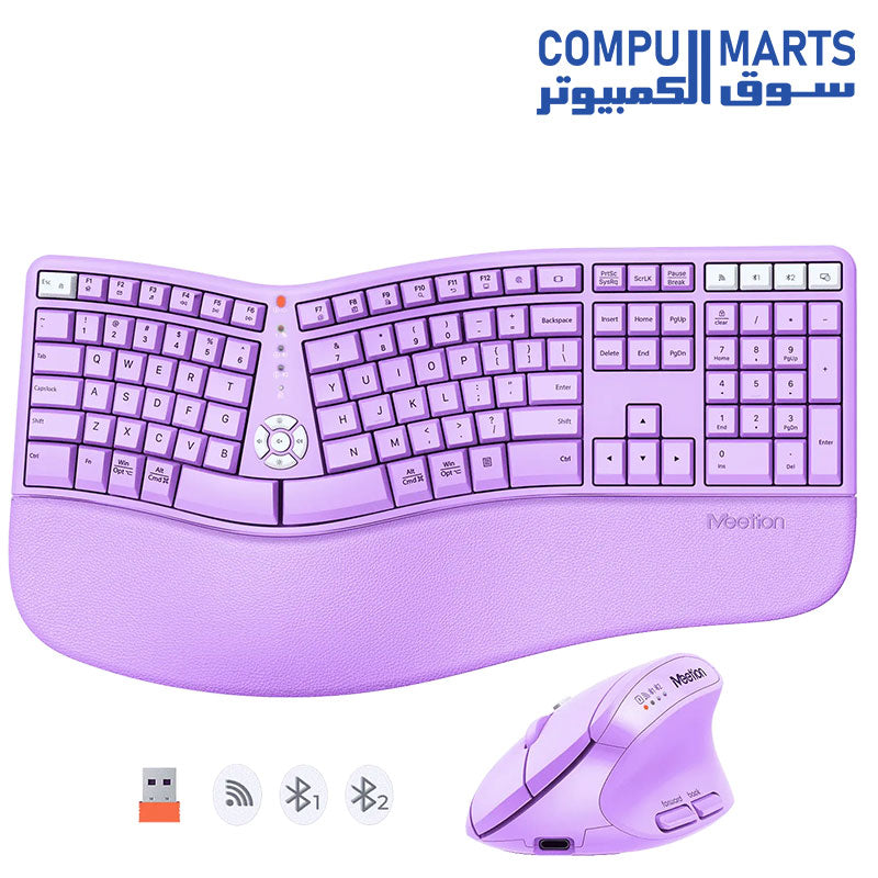Bluetooth keyboard and mouse combo supporting Bluetooth pairing with 3–5 second press activation and dual mode connectivity for flexible usage