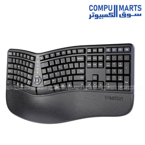 Meetion Director WE2 wireless Arabic keyboard and mouse combo with dual mode 2.4GHz Wireless and Bluetooth