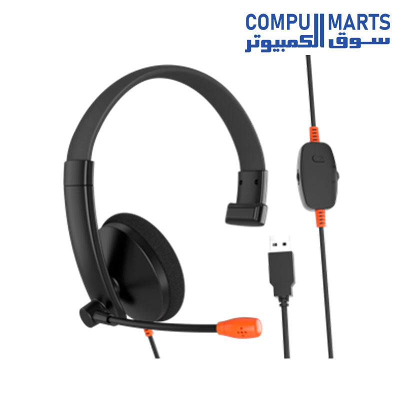 Meetion HP002U Telephony USB Headset - black