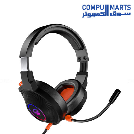 Meetion HP012 RGB 7.1 Surround Sound Wired Gaming Headset black with RGB lighting
