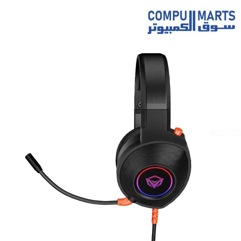 Meetion HP012 RGB 7.1 Surround Sound Wired Gaming Headset black with RGB lighting