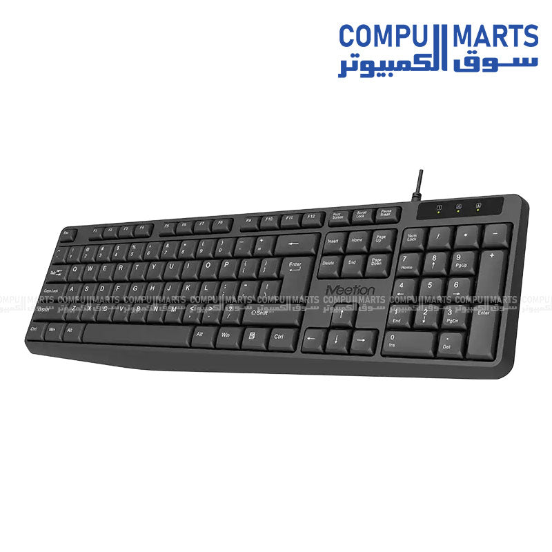 MT-K200 – keyboard – Meetion – USB waterproof silent 104 keys