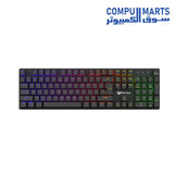Meetion MK006 PRO Arabic mechanical keyboard with volume control knob and detachable Type-C cable design