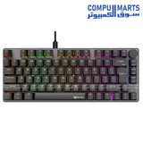 Meetion MK006 PRO – Mechanical Keyboard – Meetion – RGB backlit – 75% layout – hot swappable – red switch – Arabic wired