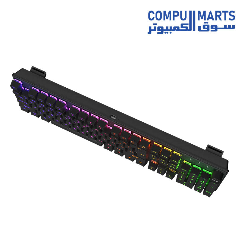 Meetion MK009RD wired mechanical keyboard with hot swappable Red switch and Rainbow backlight