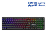 Meetion MK009RD mechanical keyboard with Double-shot ABS keycaps and metal matte panel