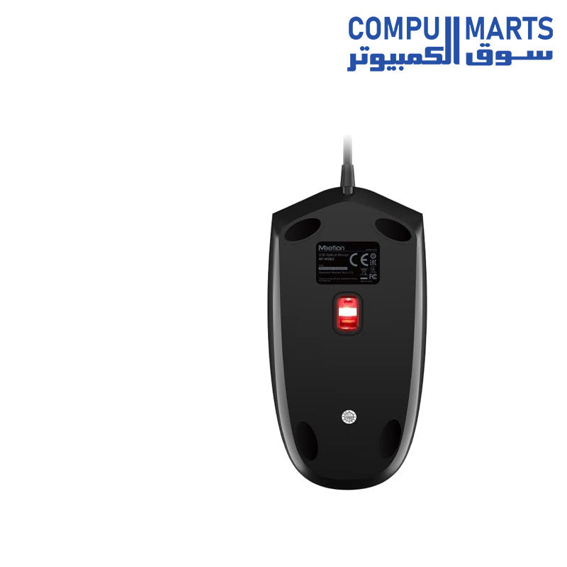 ماوس كمبيوتر بصري سلكي USB MT-M362 من Meetion - أسود
