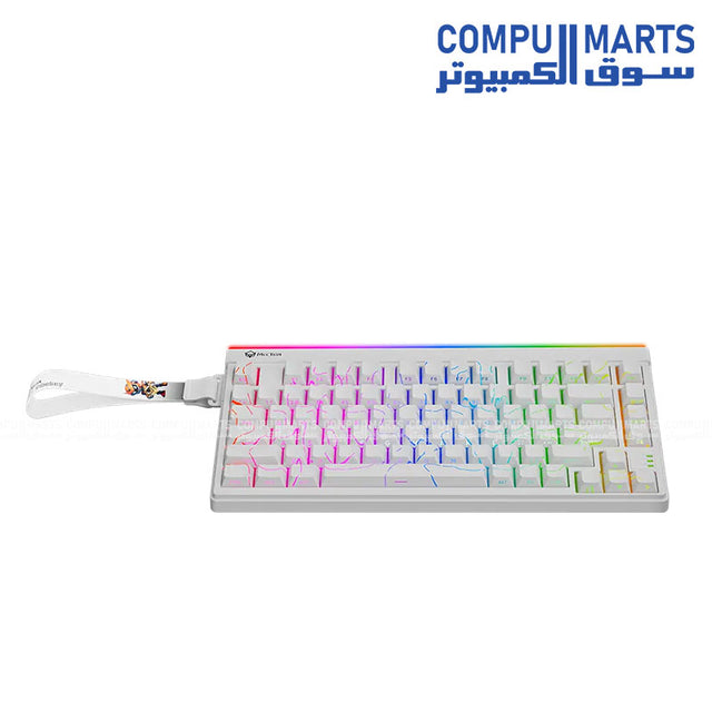 Meetion Vibekey B75 triple mode 75 wireless membrane gaming keyboard with RGB backlighting