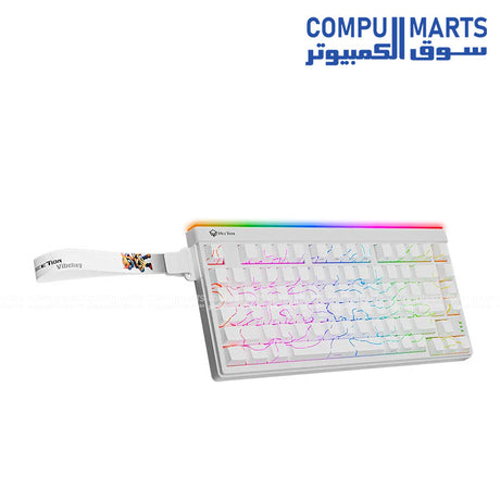 Meetion Vibekey B75 Black wireless gaming keyboard with Bluetooth, USB-A and wired connectivity in Egypt