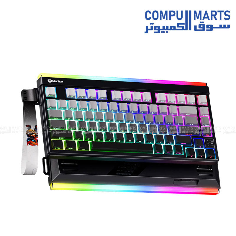 Meetion Vibekey B75 Rechargeable Keyboard with RGB Backlighting and Tri-Mode Connectivity